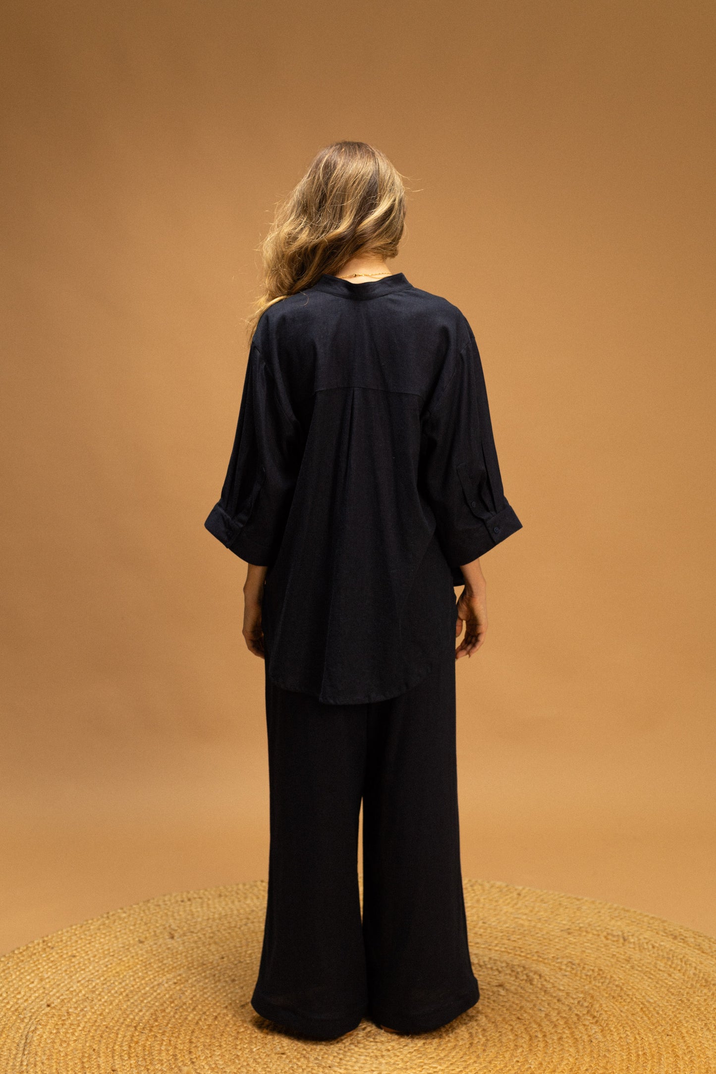 Eva Button Down Marine Blue