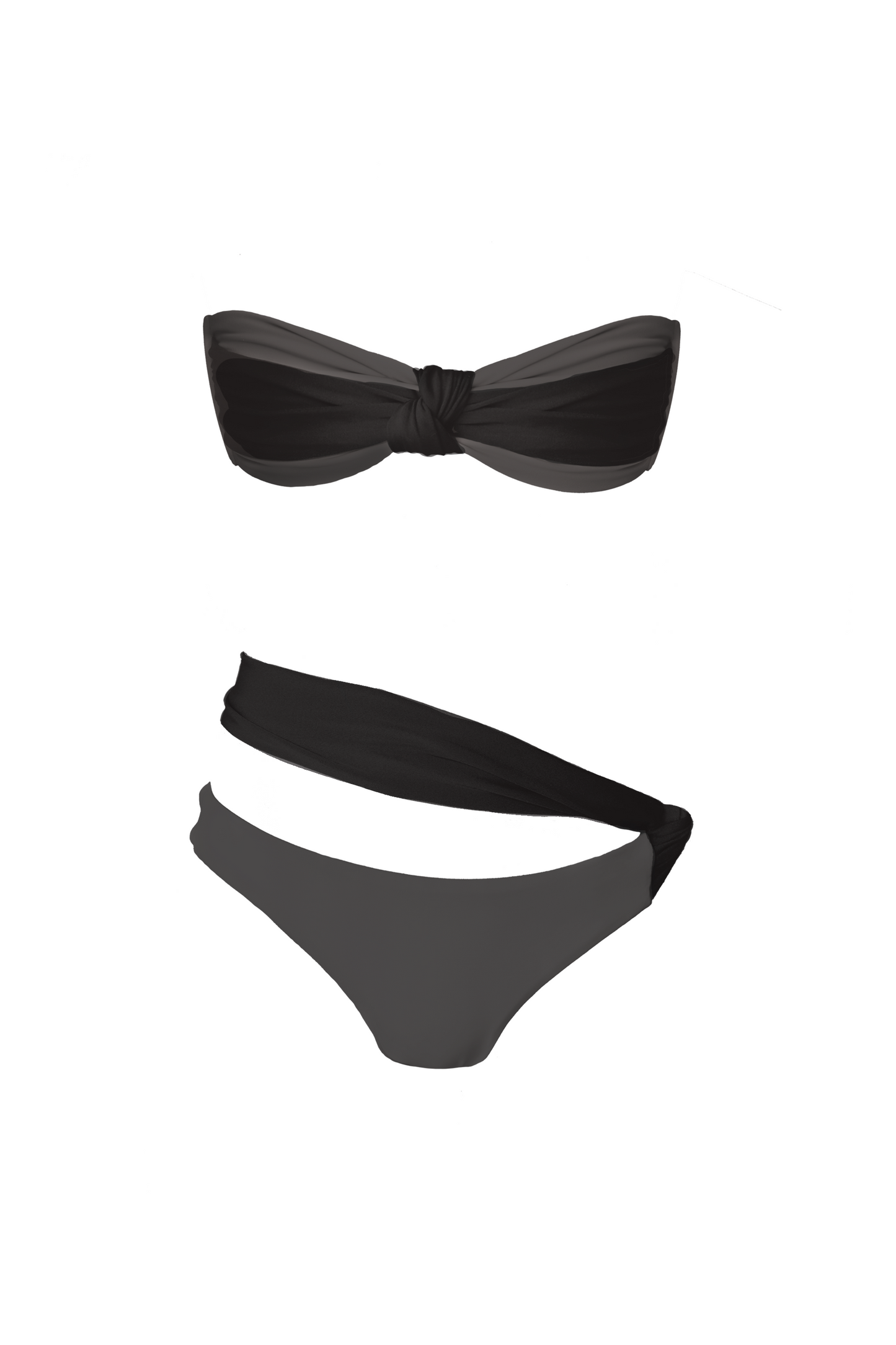 Gia Strapless Bikini Gray