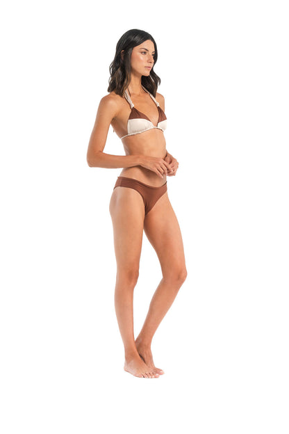 Senia Triangle Bikini Brown