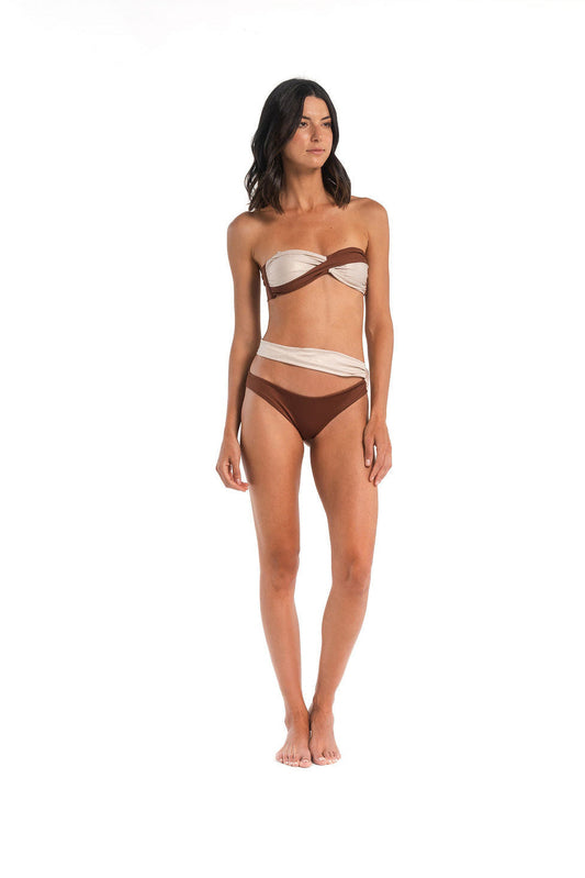Elia Strapless Bikini Brown