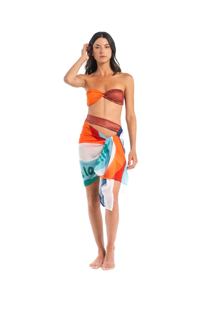 Wavy Mini Pareo Multicolor