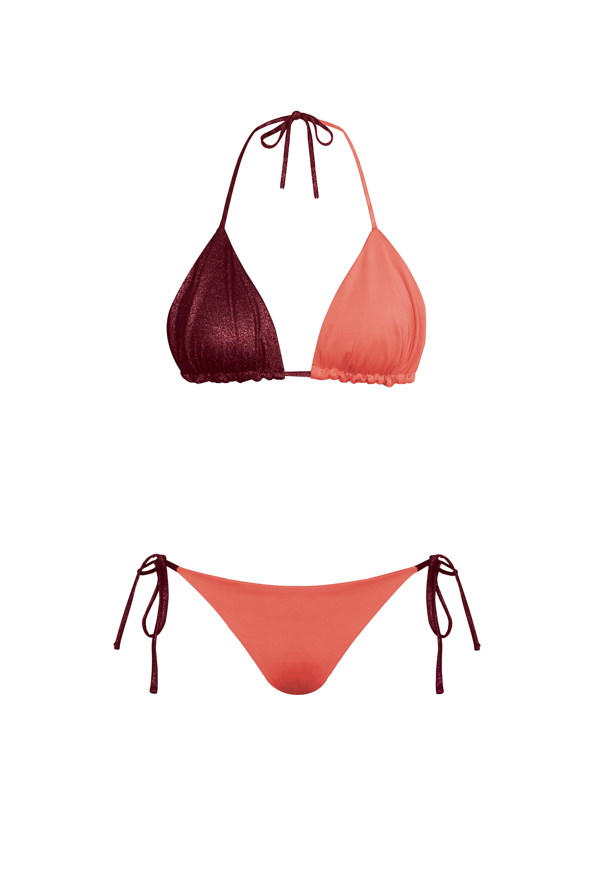 Mia Triangle Bikini Coral