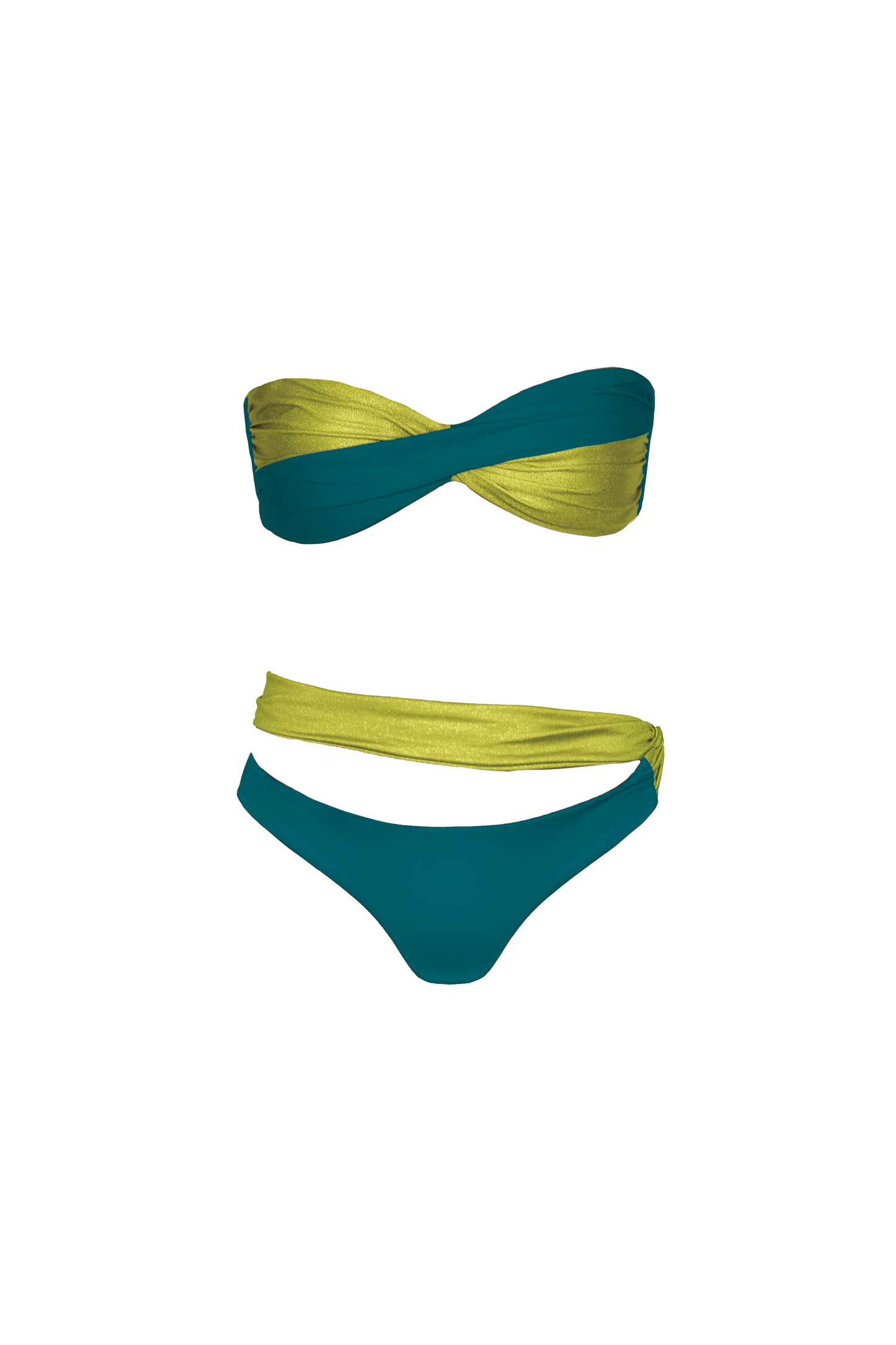 Elia Strapless Bikini Aqua