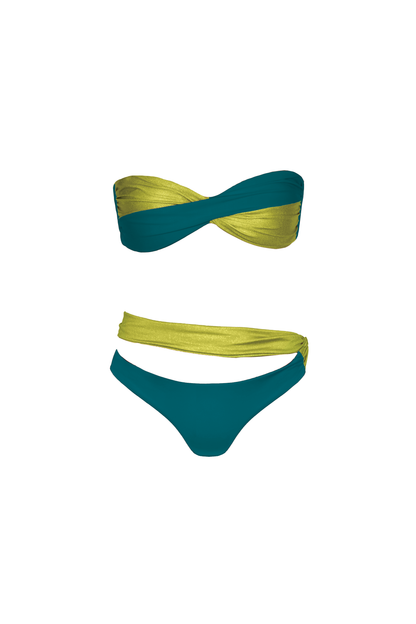 Elia Strapless Bikini Aqua