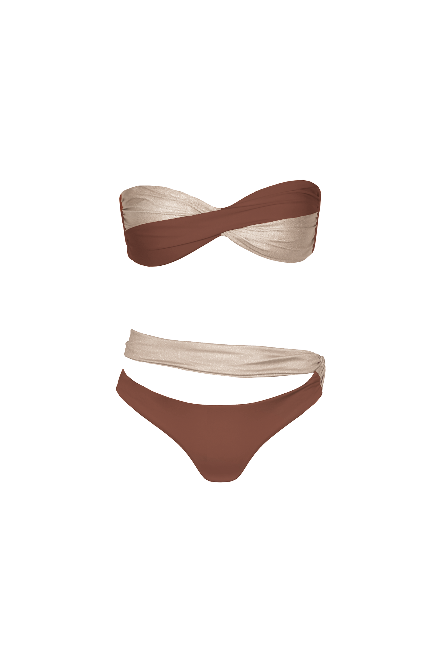 Elia Strapless Bikini Brown