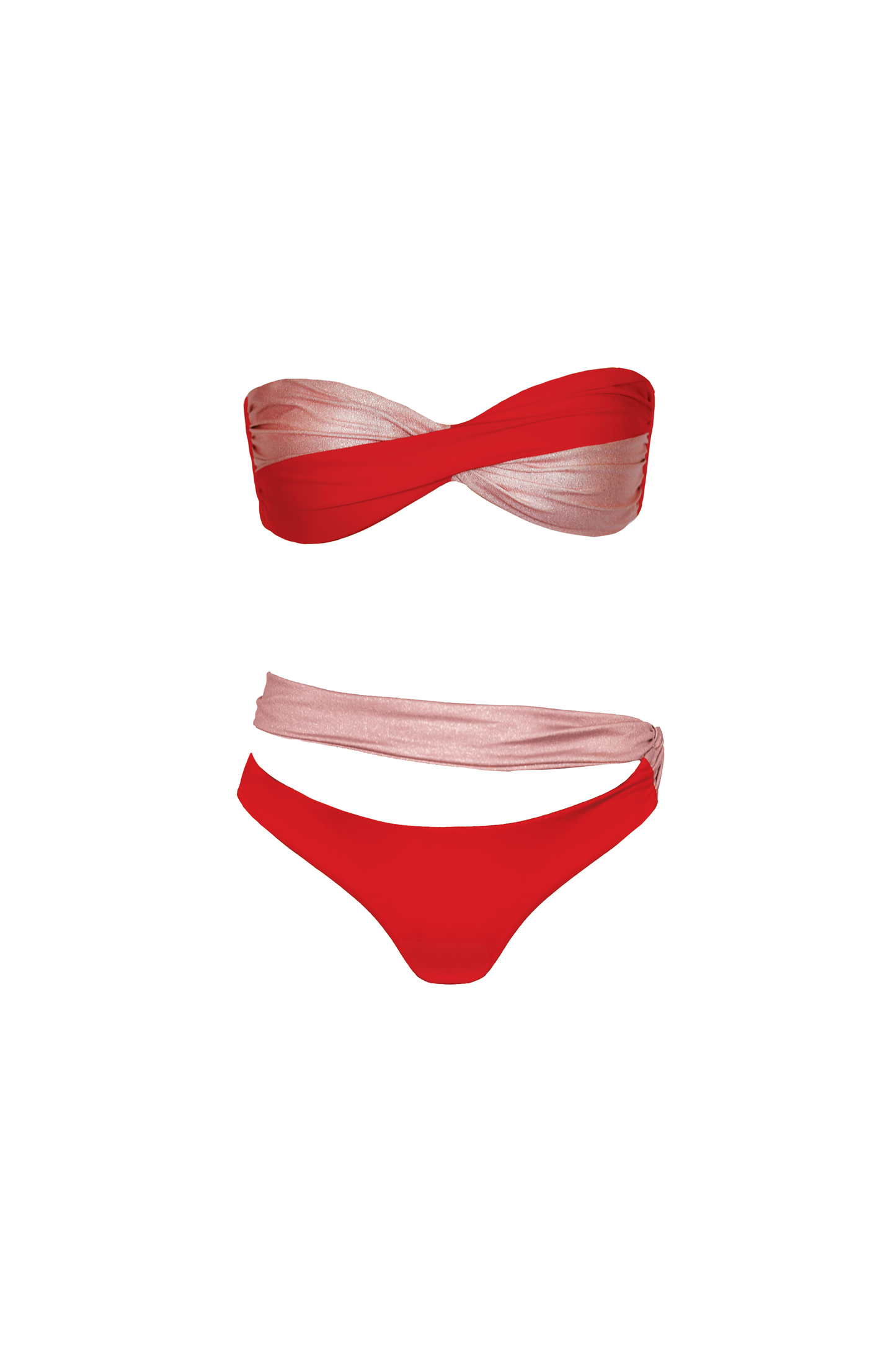Elia Strapless Bikini Red