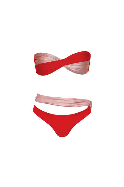 Elia Strapless Bikini Red